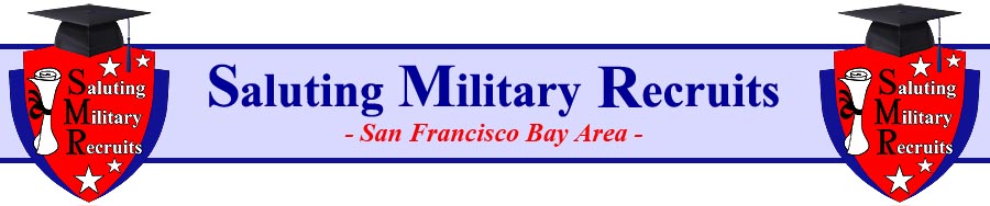 Saluting Military Recruits (SMR) San Francisco Bay Area Logo. (c) Copyright 2013. Michael L. Emerson. All rights reserved.